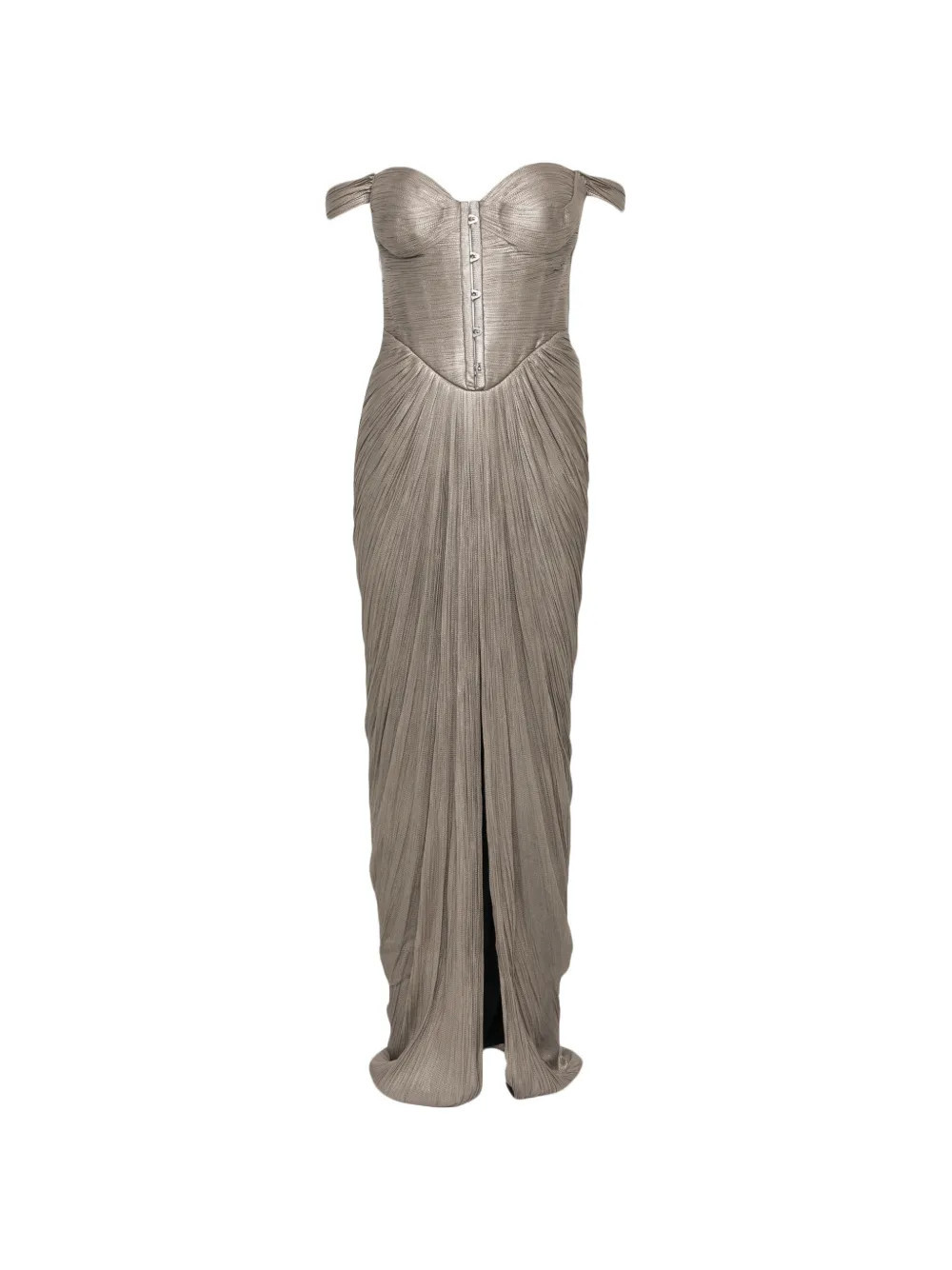 Maria Lucia Hohan Susie off-shoulder corset maxi dress - Brown | Farfetch Global