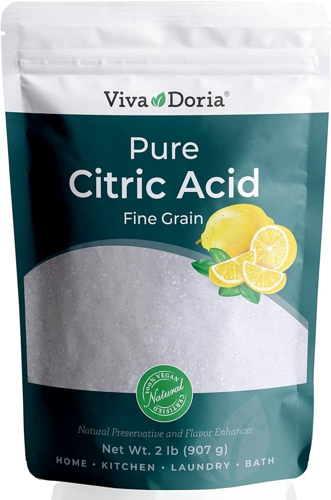 Viva Doria 100% Pure Citric Acid, Food Grade, Fine Grain, 2 lb (907 g) | Amazon (US)