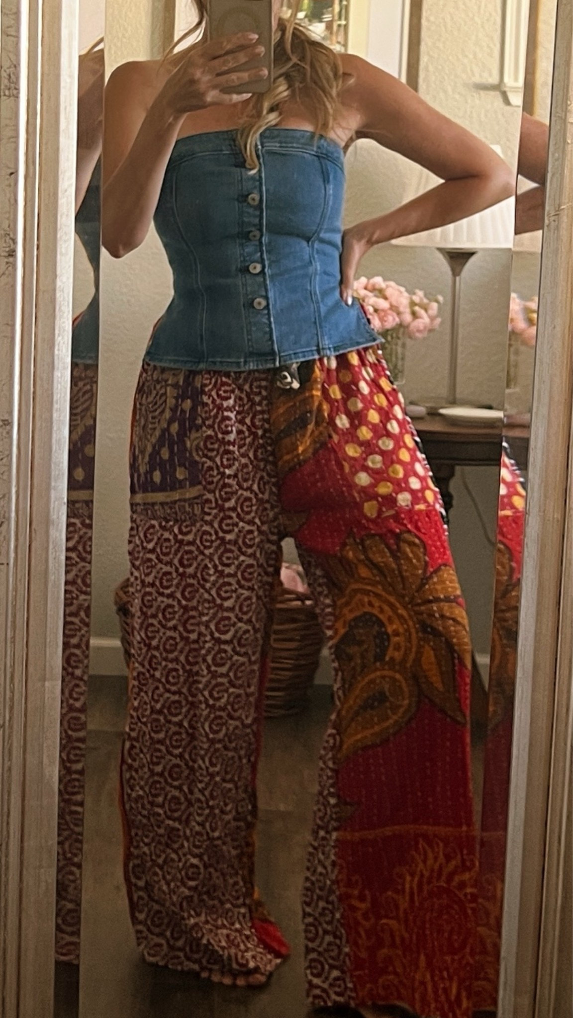 This might be my favorite Etsy find! You can snag them for under 30 bucks and they are handmade vintage reversible print! 
Shipping was fast! 

I love this loose Boho vibe. They also have blankets

This pair is coming with me on my vacation along with red flip-flops

#LTKootd #LTKOver40 #LTKPetite