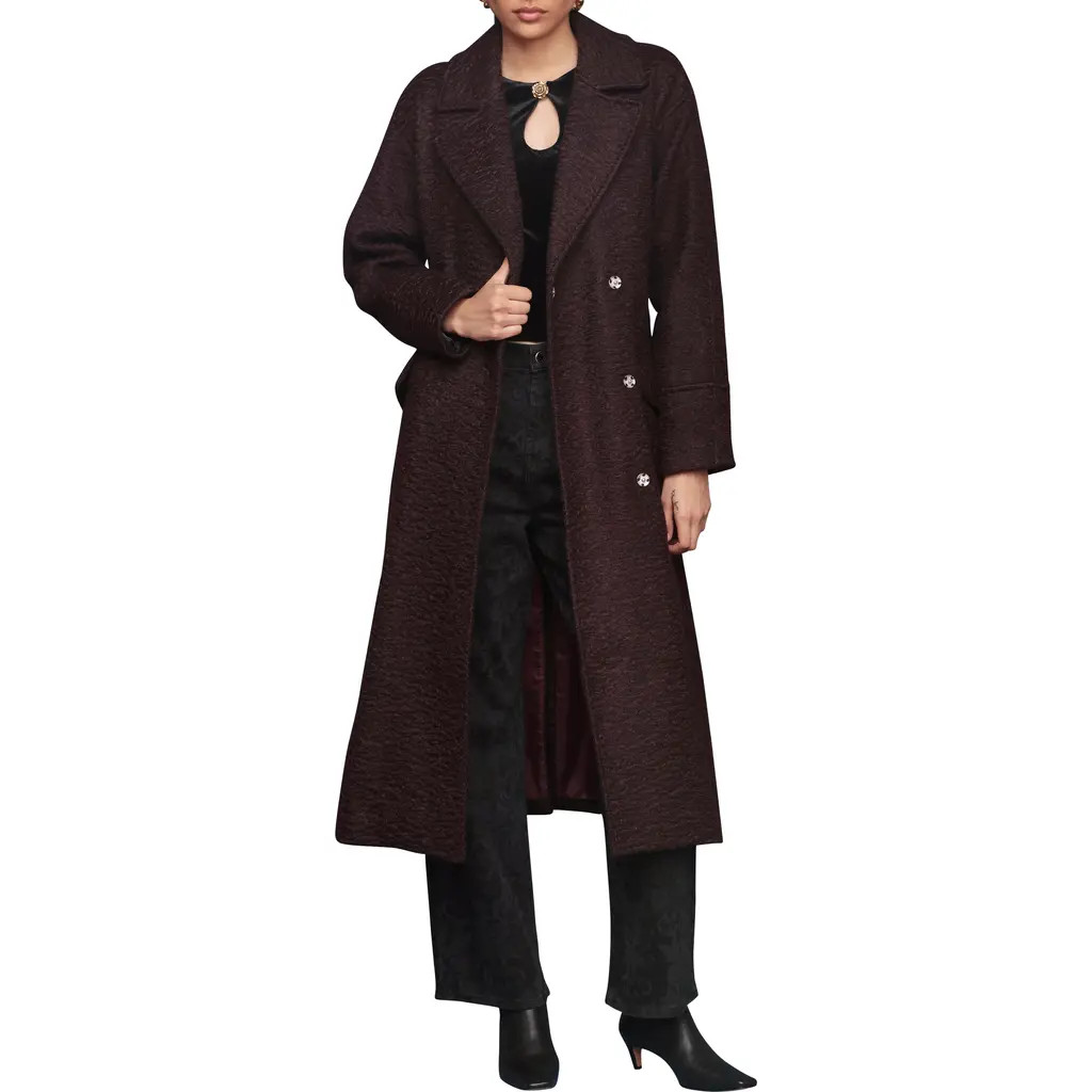 Avec Les Filles Belted Trench Coat in Merlot at Nordstrom, Size Xx-Small | Nordstrom