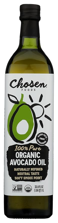 Chosen Foods Organic Avocado Oil, 33.8 Fl Oz - All Purpose Cooking Oil made from 100% Pure Avocad... | Amazon (US)
