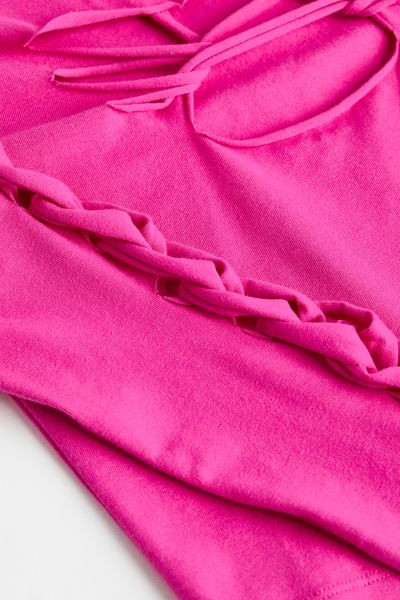 Cut-out Crop Top - Cerise - Ladies | H&M US | H&M (US + CA)