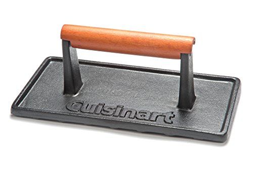 Cuisinart CGPR-221 Cast Iron Grill Press (Wood Handle), Weighs 2.8-pounds | Amazon (US)