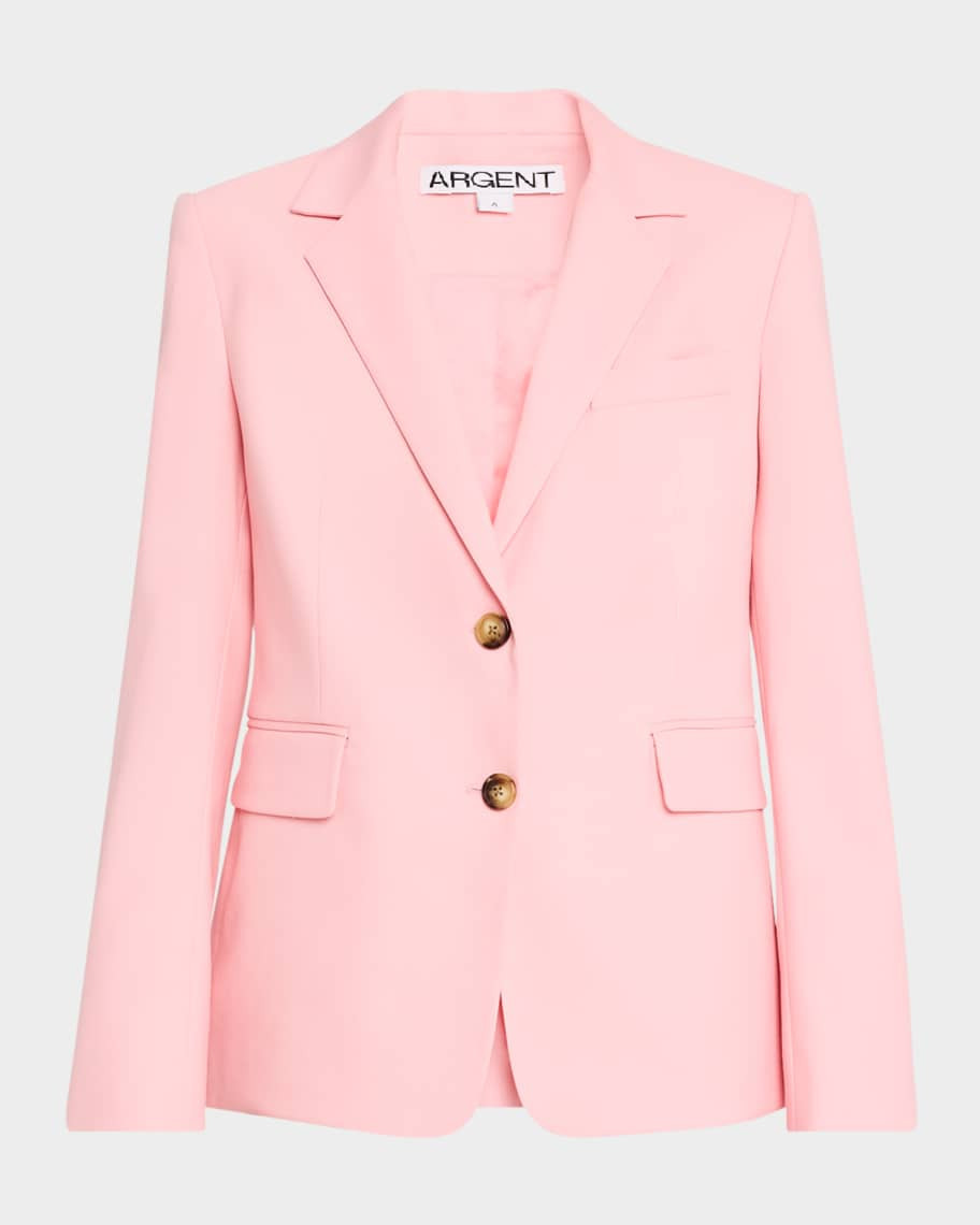 ARGENT Copain Single-Breasted Seasonless Wool Blazer | Neiman Marcus