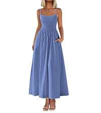 PRETTYGARDEN Women's Smocked Maxi Dresses 2025 Summer Beach Sundress Casual Spaghetti Strap Swing... | Amazon (US)