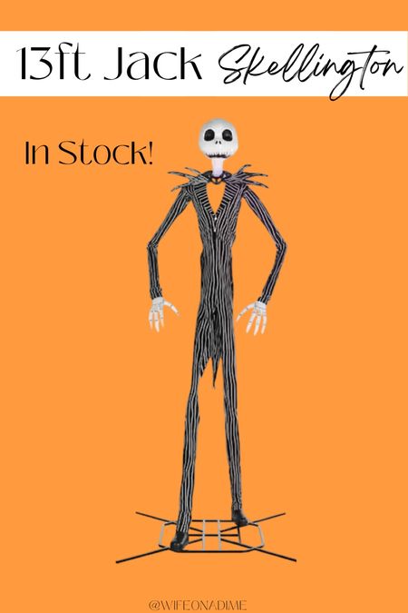 13ft Animated Jack Skellington. He’s super cool and in stock!!! Loving these giant Halloween Skeletons. 

#LTKparties #LTKhome #LTKSeasonal