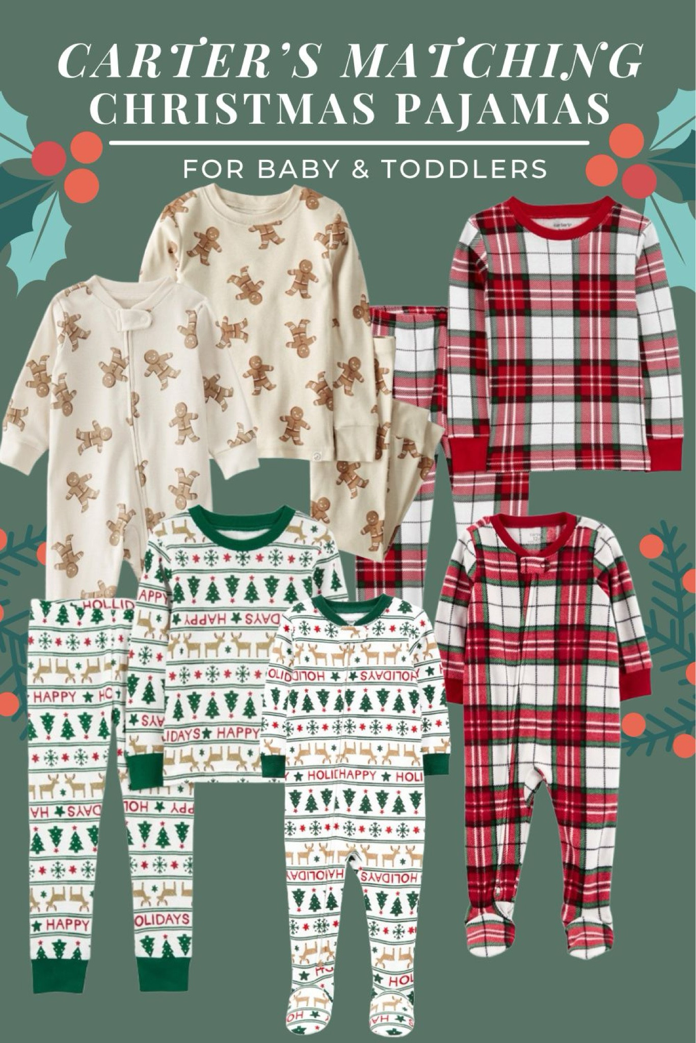 Matching Christmas Jammies from ❤️💚Carters 

#LTKKids #LTKHoliday #LTKBaby