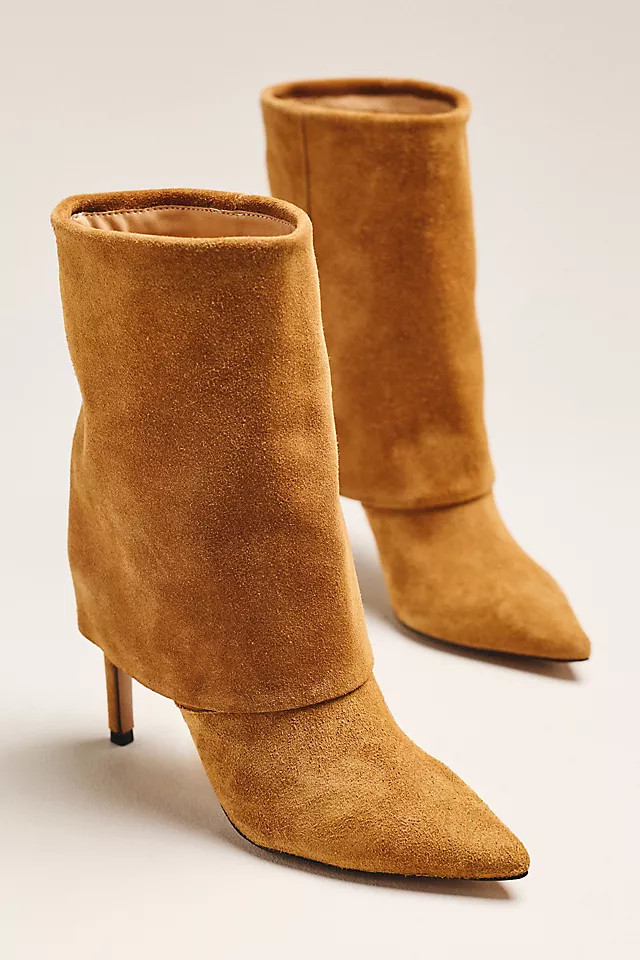 Foldover Suede Ankle Boots | Anthropologie (US)