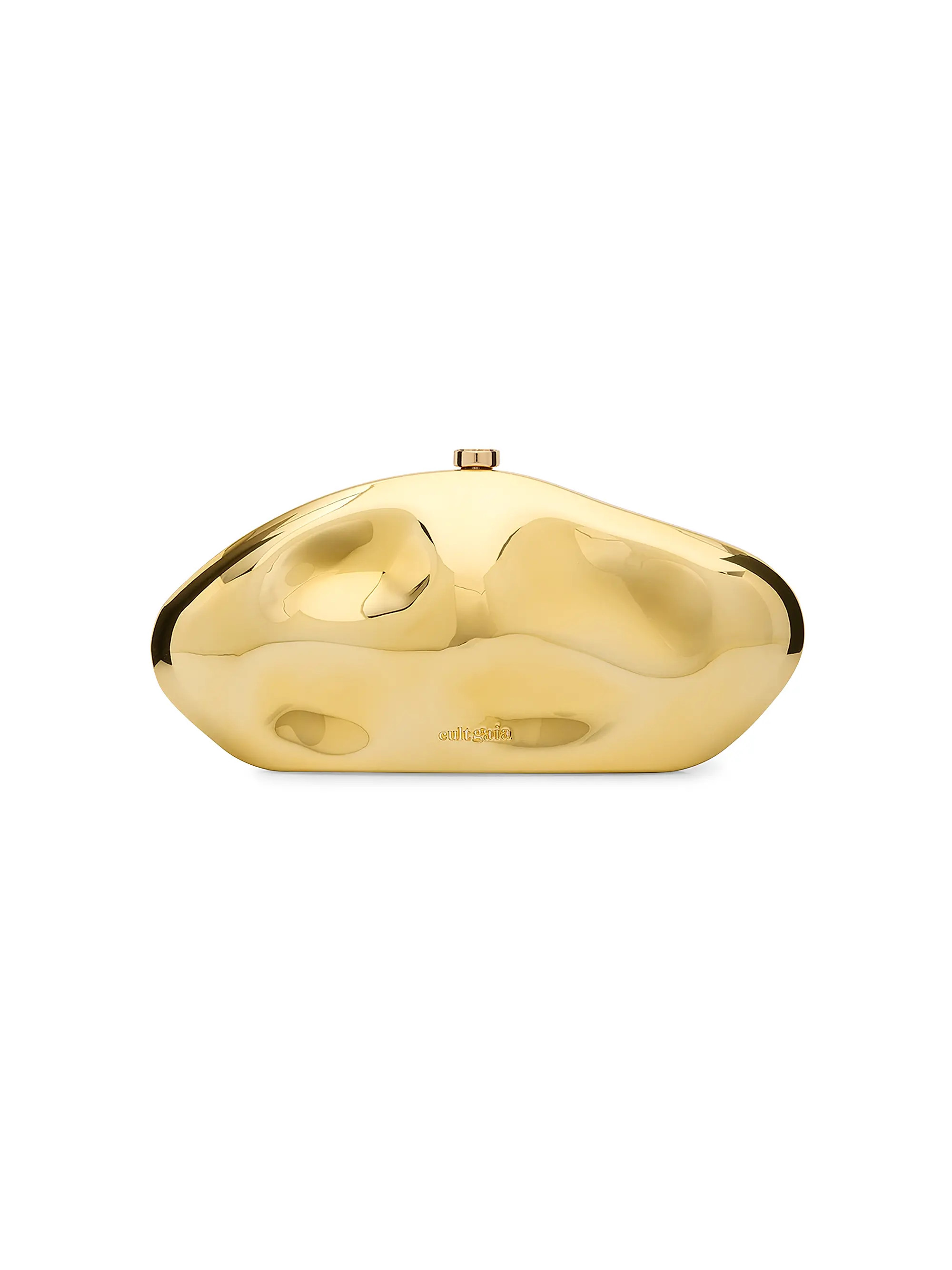 Cult Gaia Caldera Metallic Clutch Bag | Saks Fifth Avenue | Saks Fifth Avenue