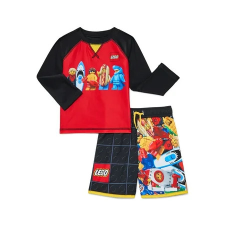 Character Toddler Boy Long- Sleeve Rash Guard and Trunk Swim Set, 2-Piece, Sizes 12M-5T | Walmart (US)