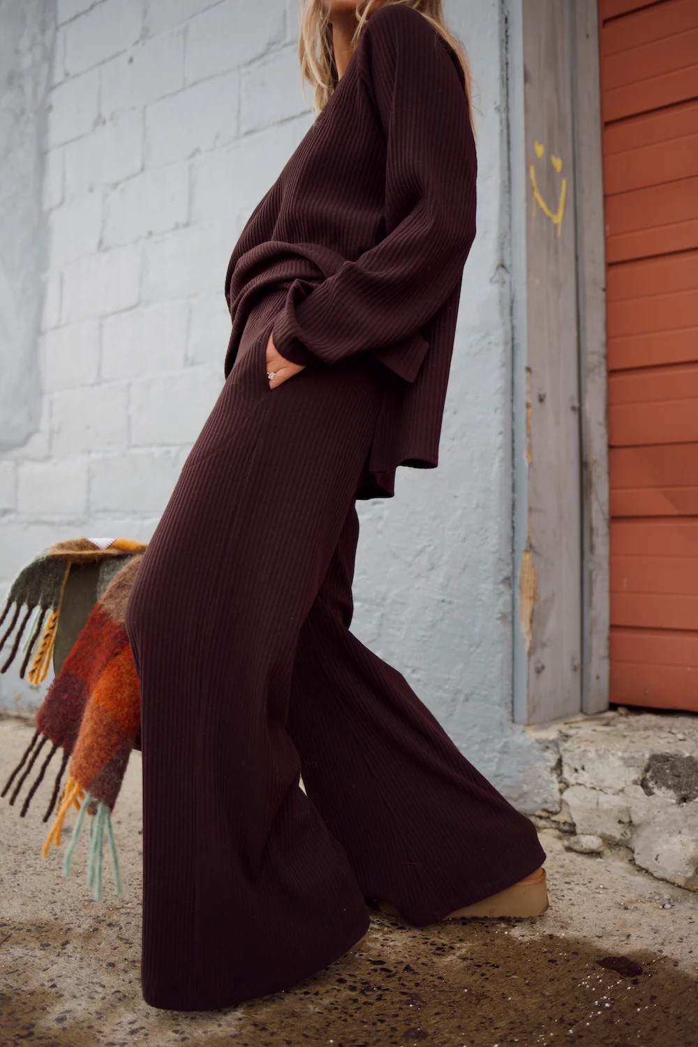 Emma Ribbed Sweater Pant - Chocolate | How Do You Wear That