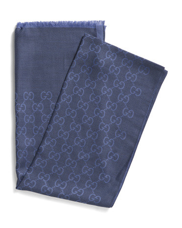 Made In Italy Wool Blend Luxury Logo Scarf | TJ Maxx