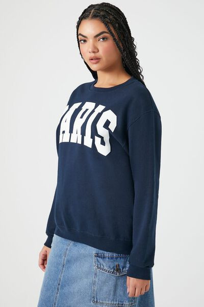 Fleece Paris Graphic Pullover | Forever 21