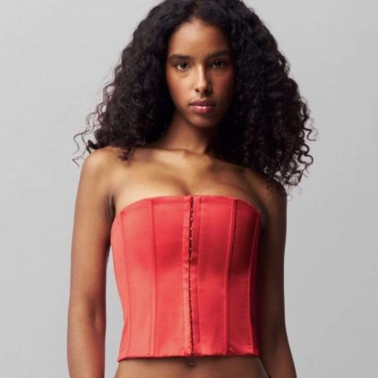 Danielle Guizio Women's Corset - Red - XS | Depop US