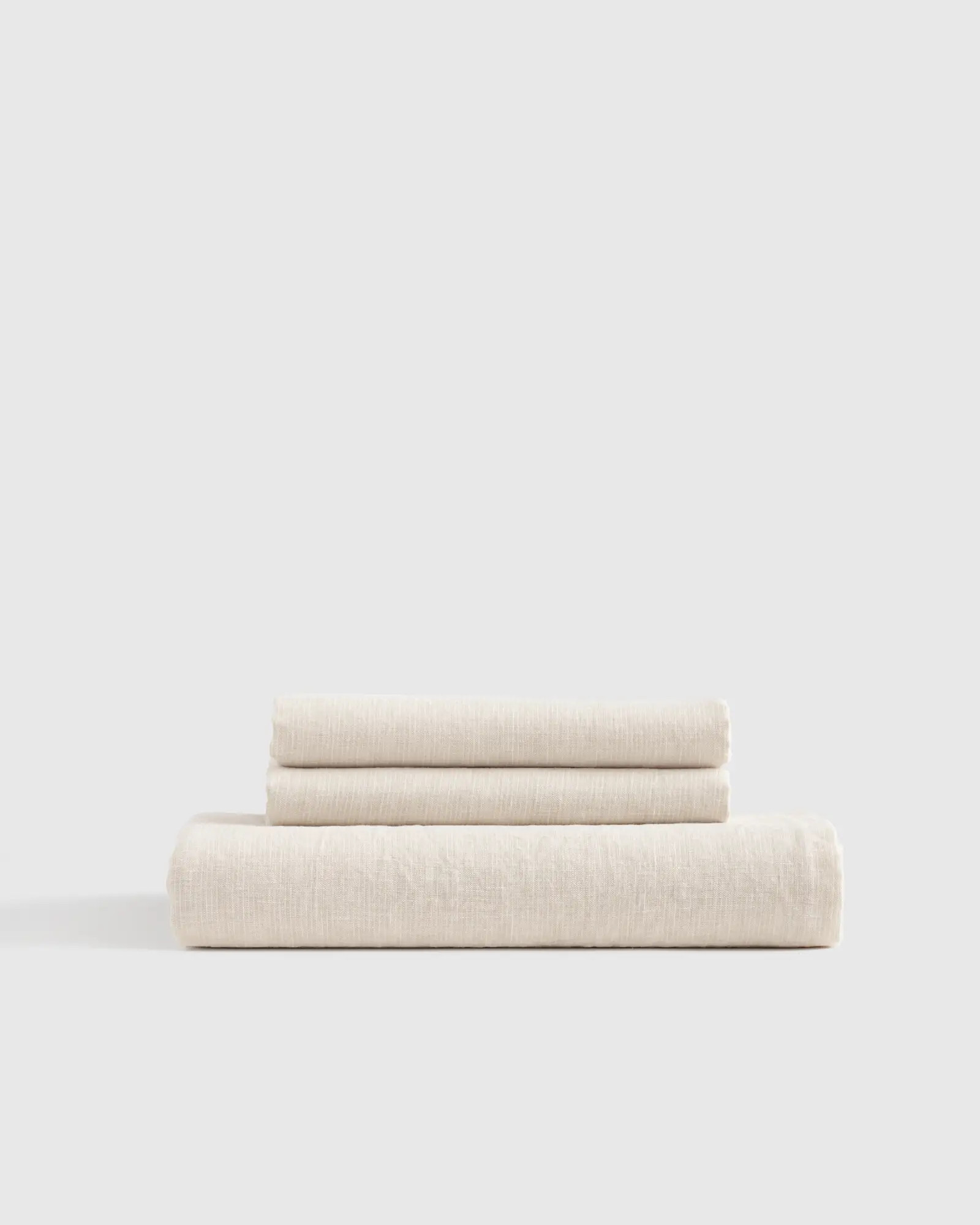 European Linen Stripe Fitted Sheet Set | Quince