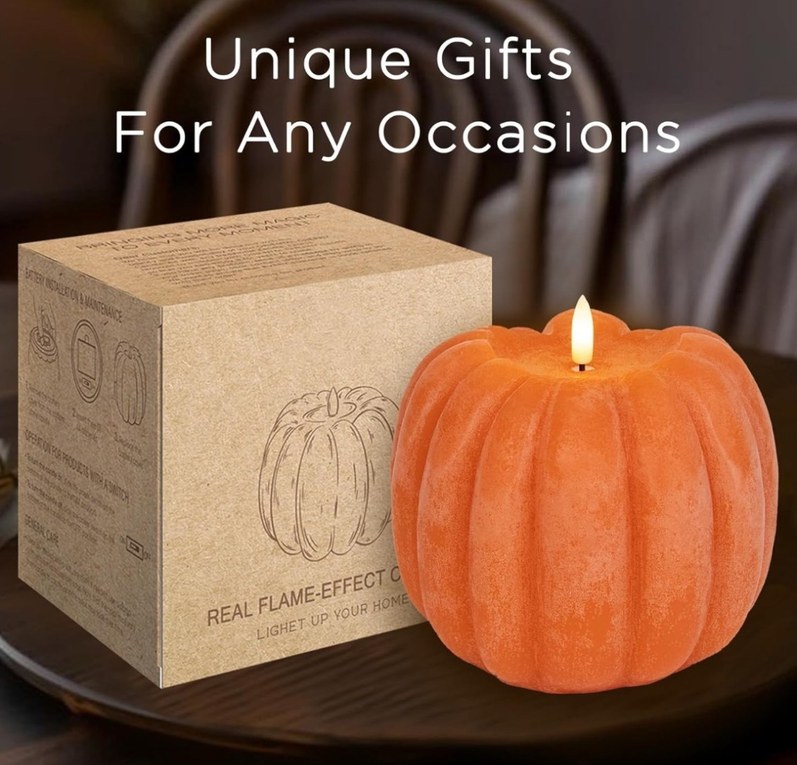Bring on the Fall Feels…

Flickering Flameless Wax Pumpkin LED Candle with Timer & Remote.

Also comes in white and green. Linked Below!

#LTKFallSale #LTKHome #LTKSeasonal