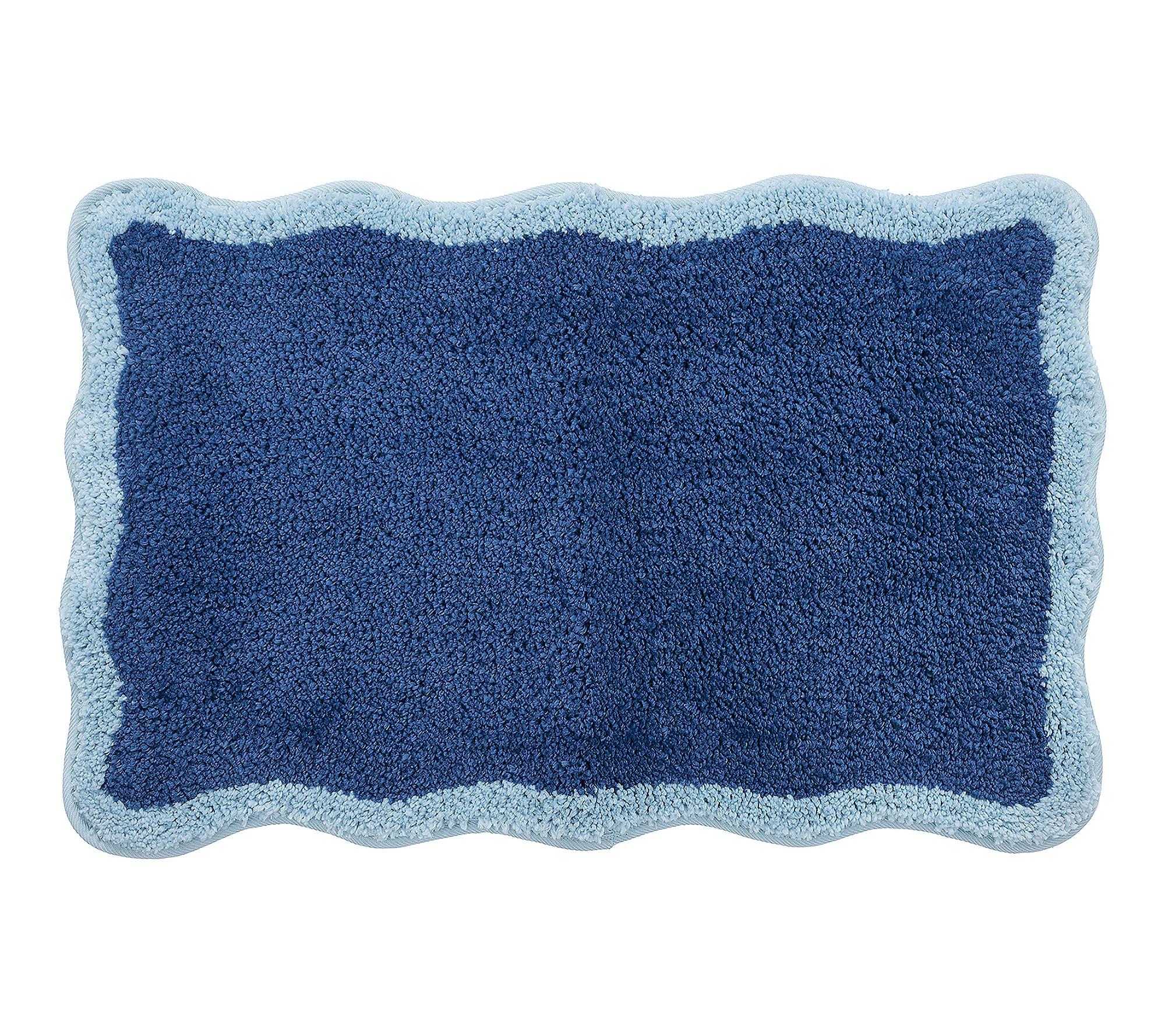 VCNY Home Blue Scalloped Tufted Bath Rug, 18"" x 27 | QVC