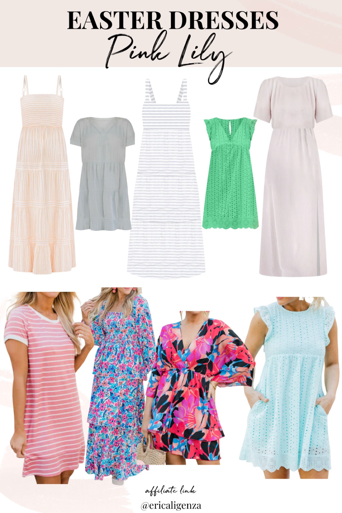 Easter dresses from Pink Lily - on sale for the LTK Sale! Use code LTKSPRING! 

Easter dress // spring dress // Easter dress on sale // spring dress on sale // maxi dress // mini dress // striped dress // eyelet dress // blush maxi dress // t shirt dress // floral maxi dress // floral dress // romper dress 

#LTKSeasonal #LTKSale #LTKFind