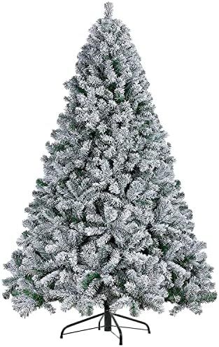Outroad 7ft Snow Flocked Christmas Tree Premium Hinged Artificial Pine Tree,Xmas Tree Metal Stand... | Amazon (US)
