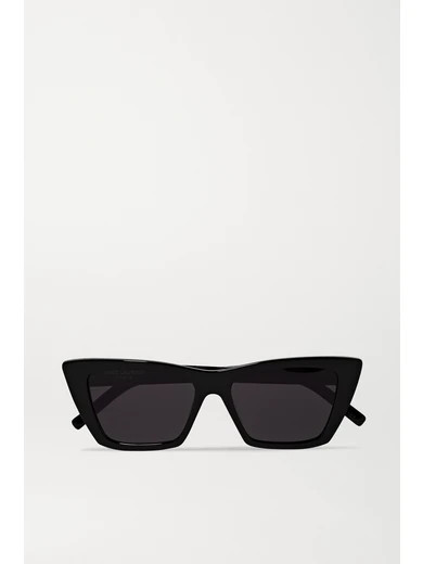 SAINT LAURENT
				
			
			
			
			
			
				Mica cat-eye acetate sunglasses
				$350.00 | NET-A-PORTER (US)