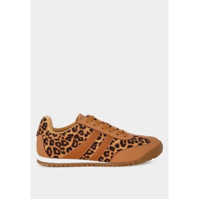 London Rag Womens Panther Leopard Print Microfiber Sneakers 5 | Target