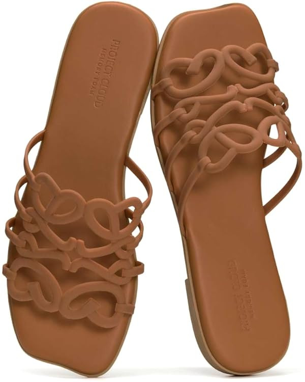 Project Cloud Genuine Leather Sandals for Women - Fashion Flat Womens Sandals with Memory Foam In... | Amazon (CA)