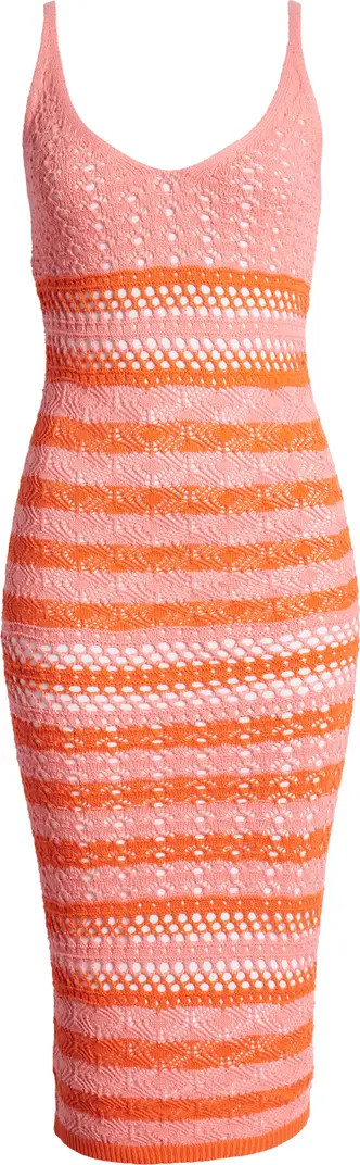 Stripe Open Stitch Slipdress | Nordstrom