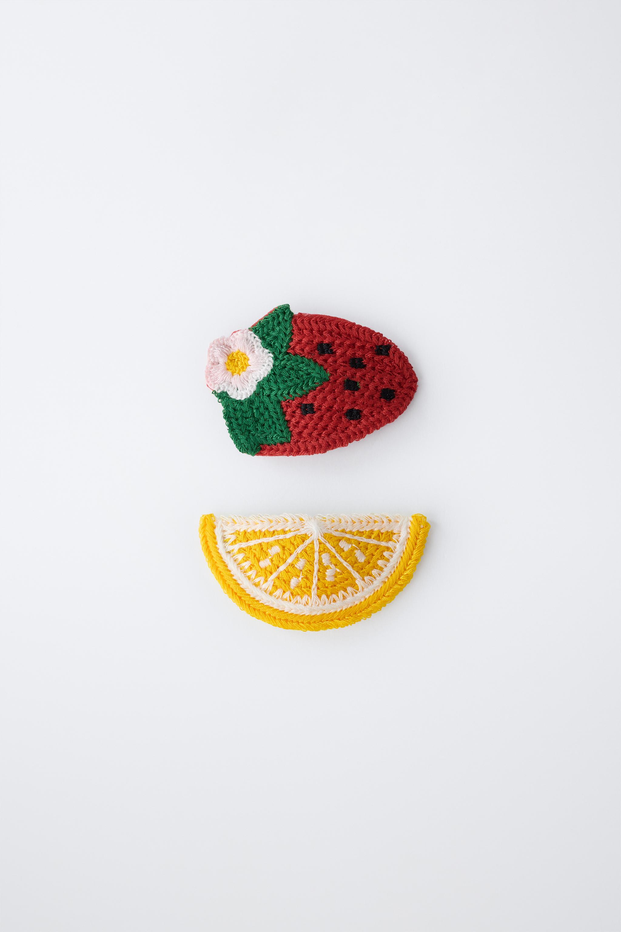 TWO-PACK OF CROCHET FRUIT CLIPS | Zara US