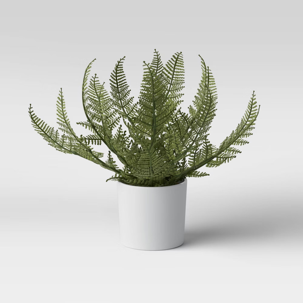 8"" x 11"" Artificial Fern Arrangement in Pot - Threshold | Target