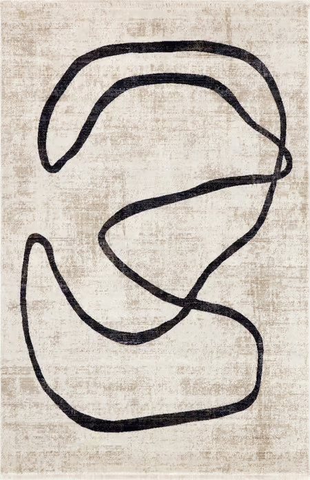 Beige Tamara Abstract Casual Area Rug | Rugs USA