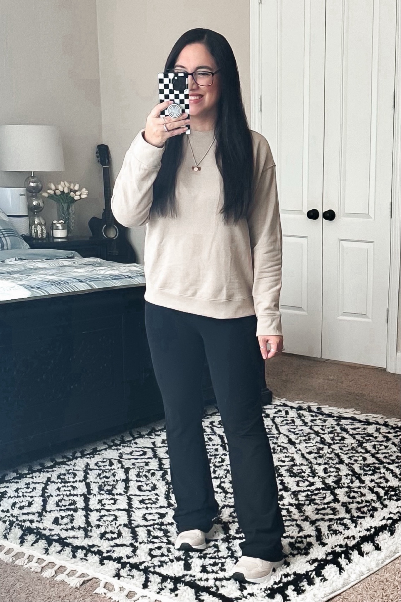 fall outfit | winter outfit | crewneck sweatshirt | crewneck pullover | bootcut yoga pants | flare yoga pants | yoga pants | retro sneakers | casual sneakers | casual outfit | classic style 

Sweatshirt in boys size 18 with room to spare. 😊

#LTKfindsunder50 #LTKsalealert #LTKSeasonal