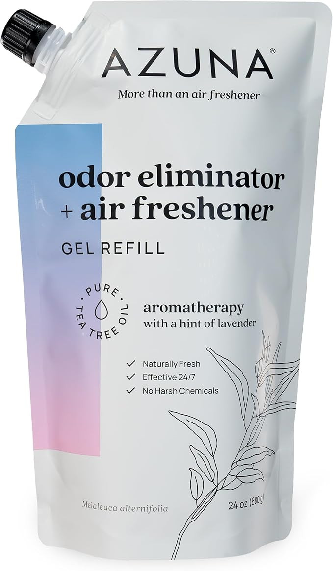 Azuna Air Freshener and Odor Eliminator for Strong Odor Gel 24oz Refill Pouch with Tea Tree Oil |... | Amazon (US)