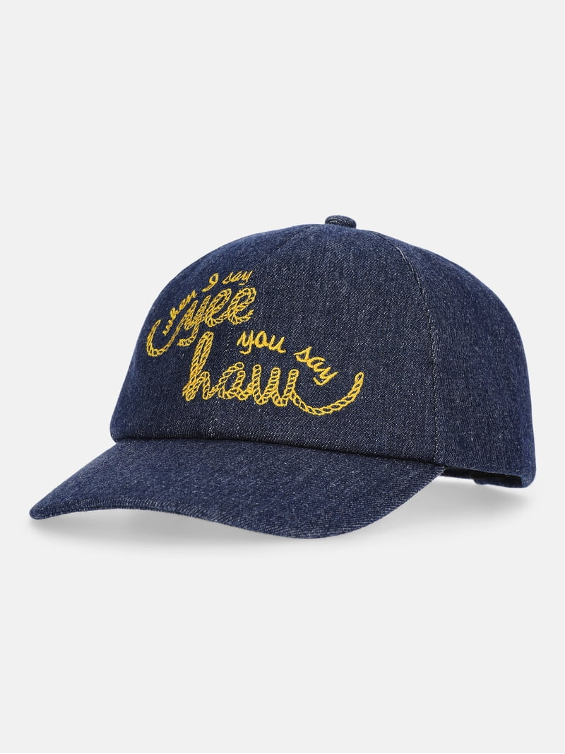 Kacey Lee Women's Twill Dad Hat, Denim | Walmart (US)