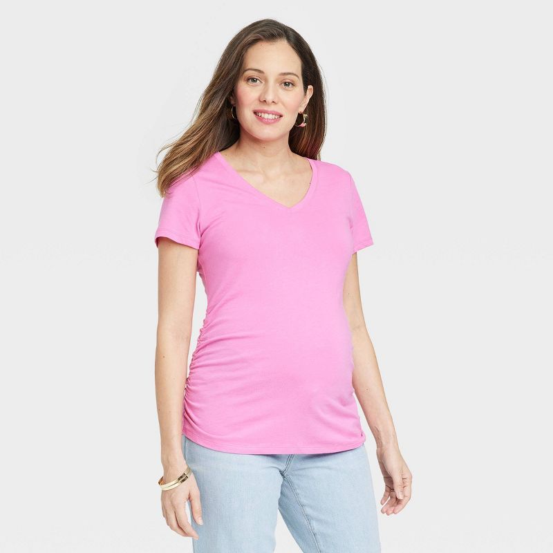 Short Sleeve V-Neck Maternity T-Shirt - Isabel Maternity by Ingrid & Isabel™ | Target