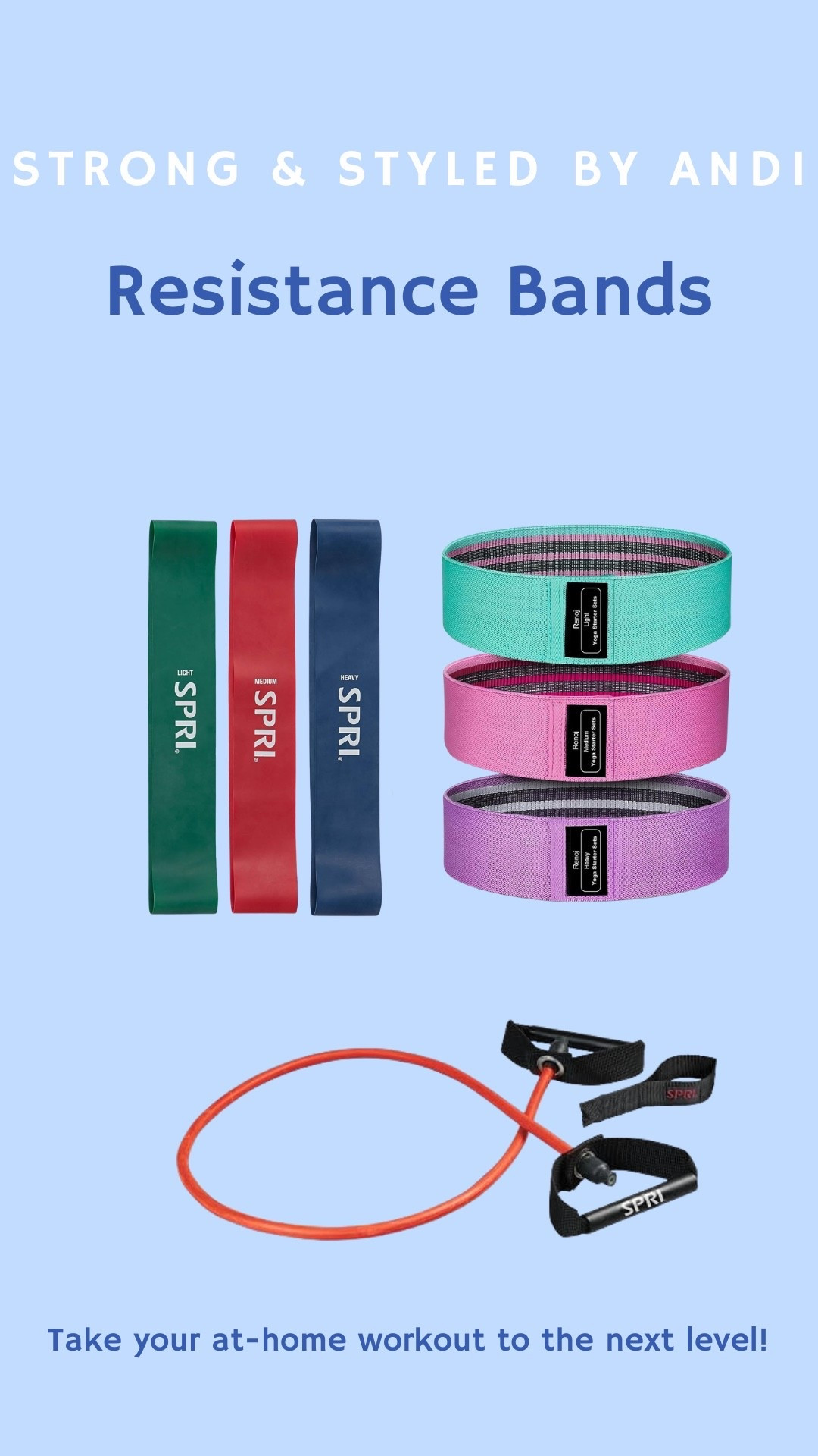 Resistance training is mandatory for women over 40!! I keep all of these bands in my home gym to spice up my workouts and challenge my muscles! And they are so easy travel with! 💪🏻

#LTKfitnessgoals #LTKActive #LTKOver40