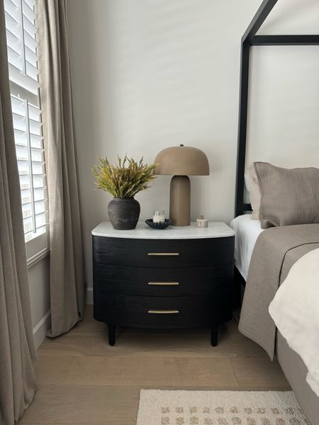 Primary bedroom links. 
Nightstand are ebony finished oak with with Carrara Marble tops. 



#LTKSeasonal #LTKhome