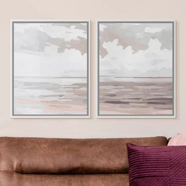 My Texas House Abstract Ocean Framed Canvas Set of 2, 11" x 14" | Walmart (US)