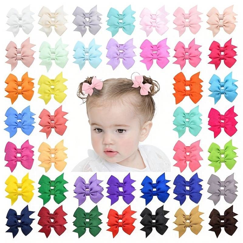 40pcs Baby Girls Hair Accessories Cute Bowknot Hair Clips Pins Perfect For Gifts Holidays - Kids ... | Temu Affiliate Program