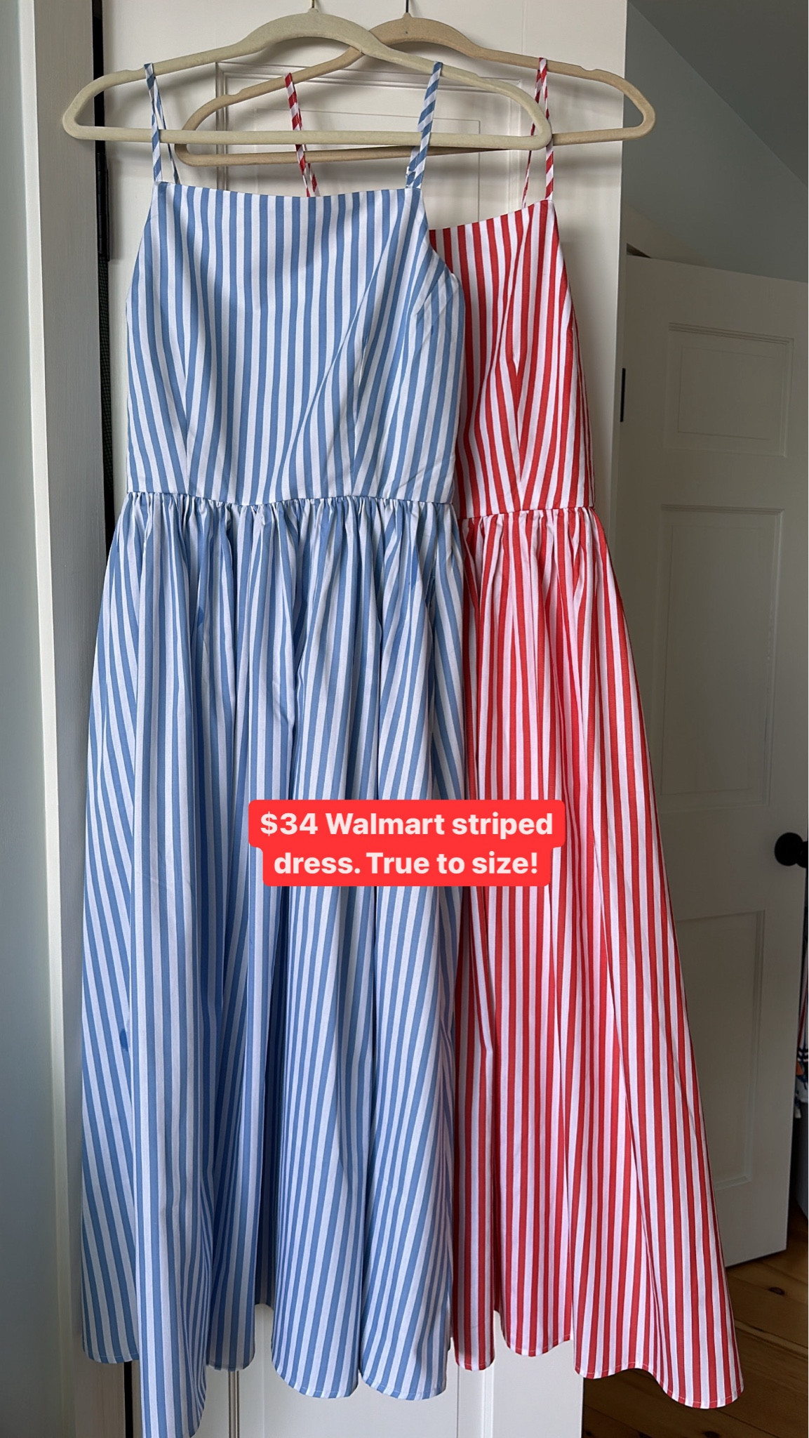Striped dresses for the 4th of July. True to size, they have adjustable straps too❣️ #WalmartFashion #4thofJuly #stripeddresses #redwhiteandblue #patriotic 

#LTKFindsUnder50 #LTKStyleTip #LTKParties