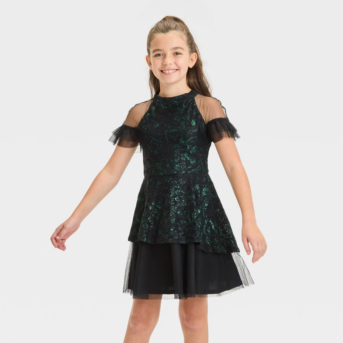 Girls' Wicked Elphaba Wicked Cosplay Dress - Green/Black | Target