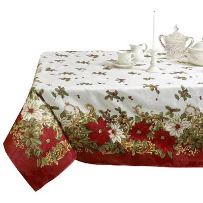 Nora Floral Christmas Tablecloth | Wayfair North America