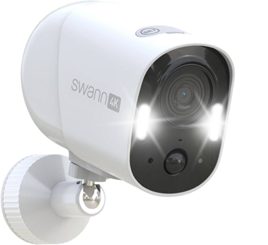 Swann - Xtreem4K Wireless Security Camera with 32GB Micro SD & Cloud Storage - White | Best Buy U.S.