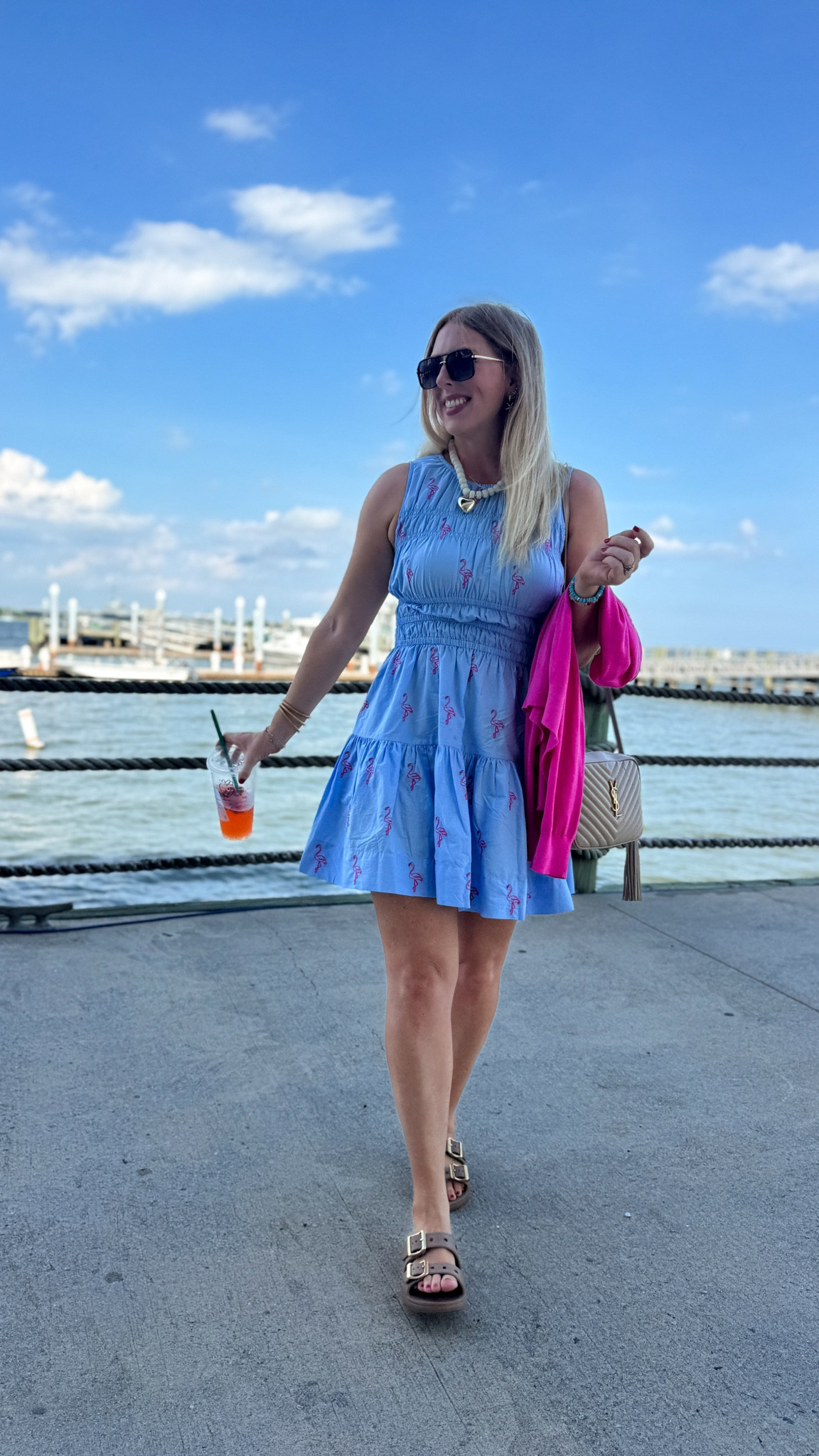 Charleston, South Carolina outfit! Flamingo dress, Walmart style, free assembly, crocs sandals

#LTKootd #LTKmomlife