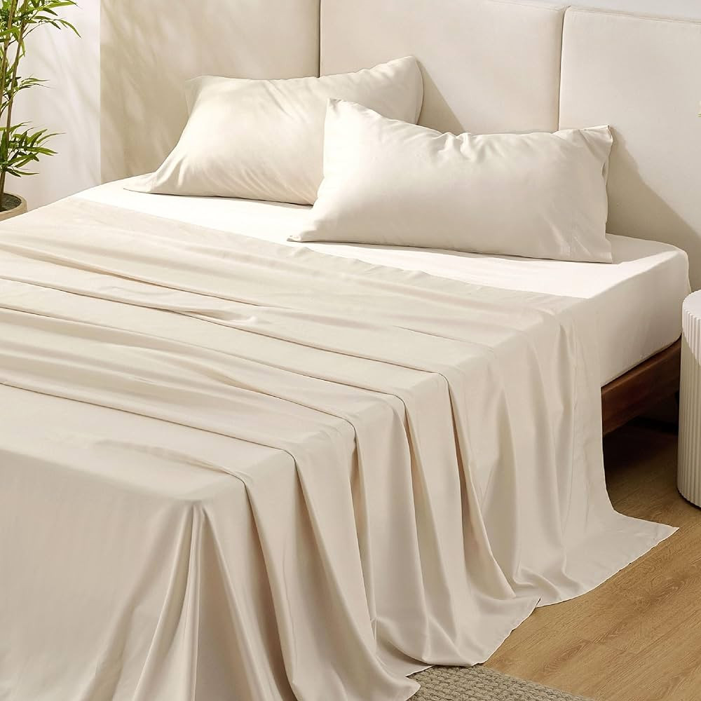 Bedsure King Size Sheet Sets, Cooling Sheets for Hot Sleepers, Rayon Derived from Bamboo, Breatha... | Amazon (US)