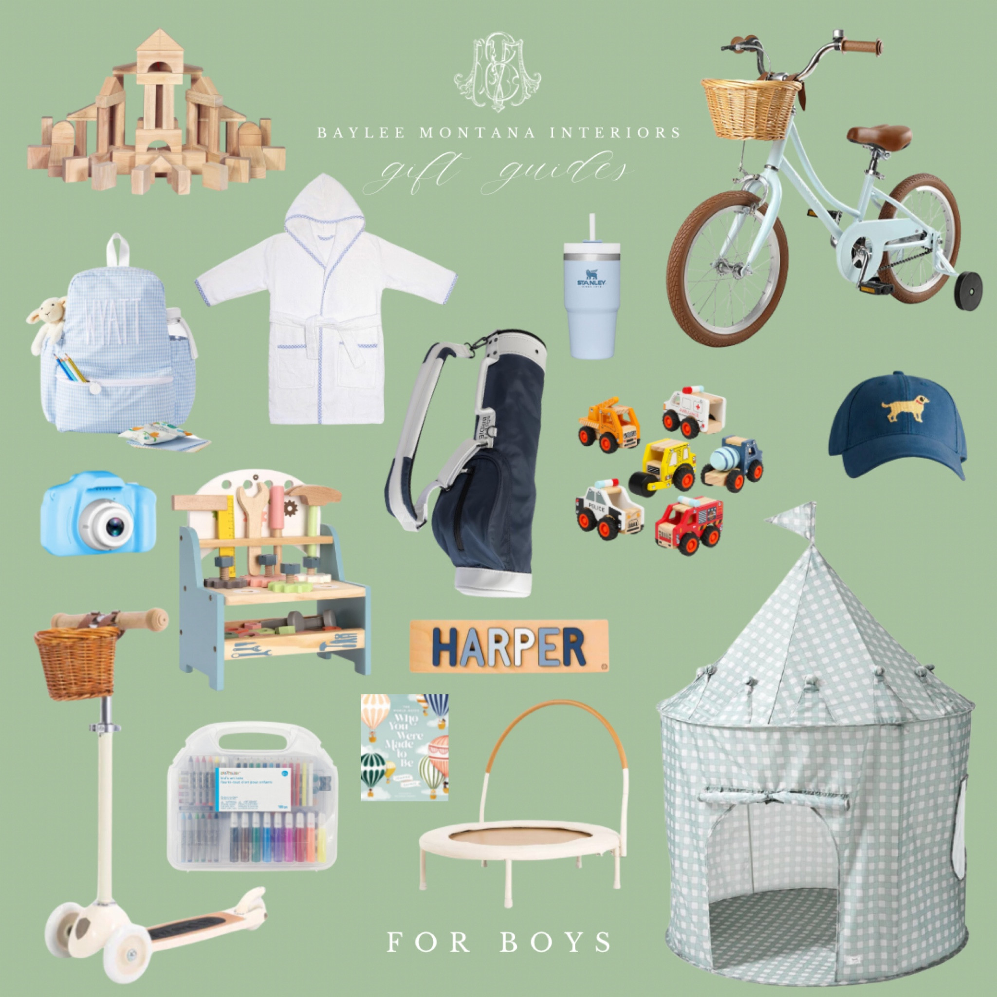2024 Holiday Gift Guide | For Boys

Tent, trampoline, scooter, bike, robe, backpack, needlepoint hat, gifts for boys, little boys, big boys, toddler, baby, boy, car, golf, camera, tools, wooden toys

#LTKKids #LTKGiftGuide #LTKSeasonal