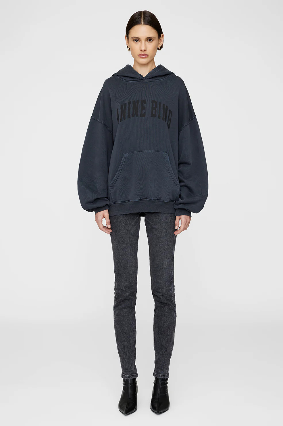 Harvey Sweatshirt - Dark Washed Black | Anine Bing