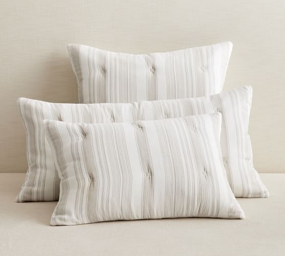 Hawthorn Stripe Cotton Comforter Sham | Pottery Barn (US)