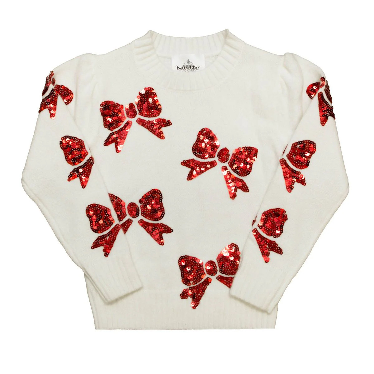 Belle Cher Kids Red Bows Sweater | JoJo Mommy