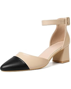 RIBONGZ Women's Wedding Shoes Glitter Sparkly Pointed Toe Strappy High Heels Sexy Ankle Strap Pum... | Amazon (US)