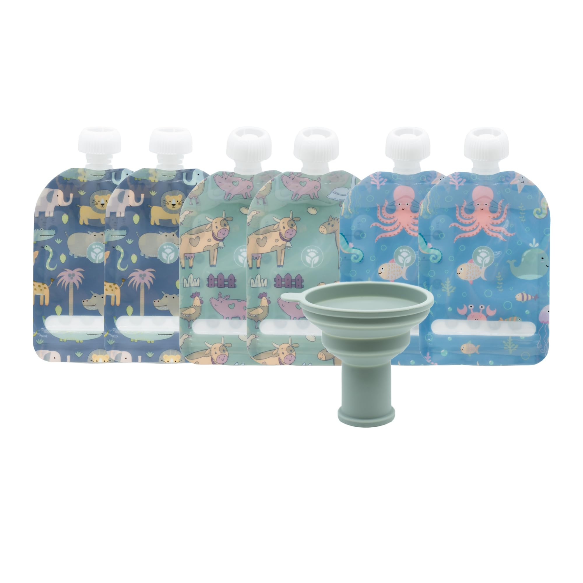 WeeSprout Double Zipper Reusable Food Pouches, Perfect for Babies & Toddlers, Freezer & Dishwashe... | Amazon (US)